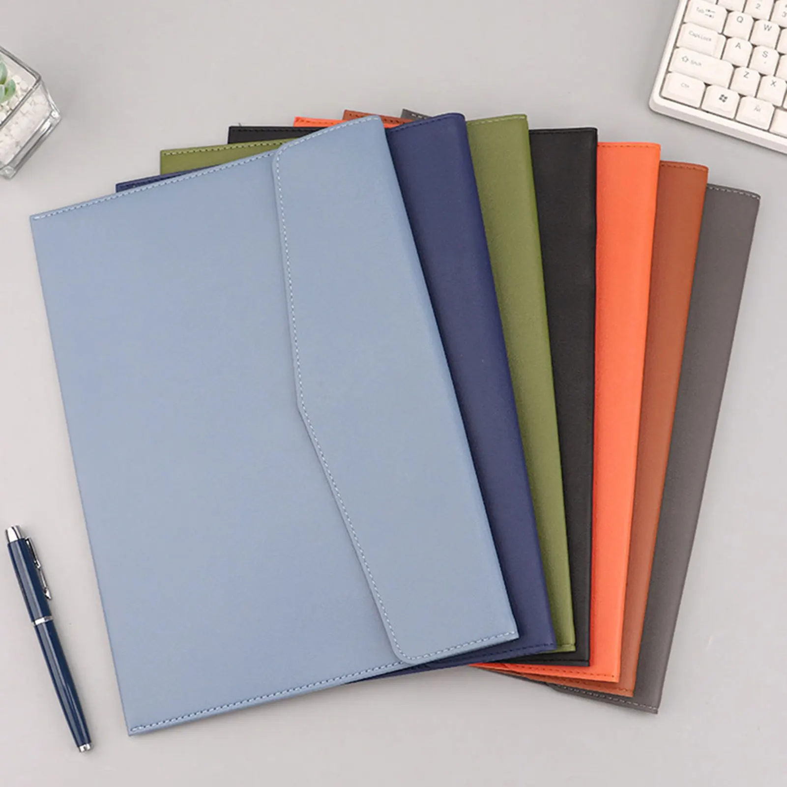 

A4 PU Leather Document,Waterproof Splashproof Document Bag,Interview Resume Folder,A4 Document Card Organiser For School Office