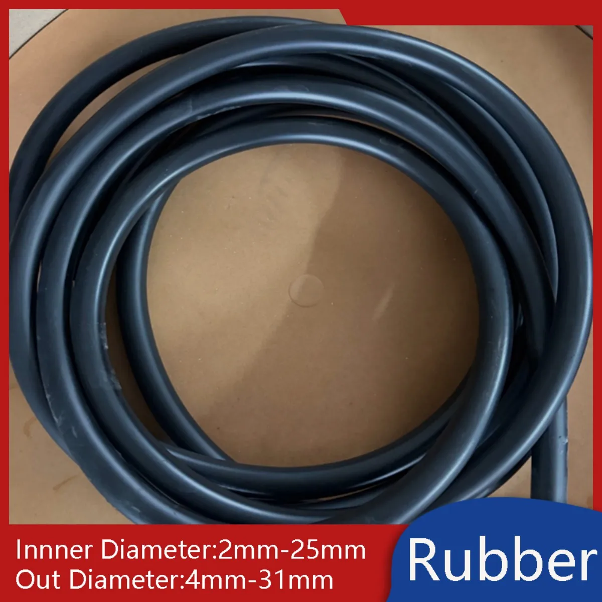 Black Nitrile Rubber Hose NBR Flexible Water Tube Wear-resistant Soft Oil Tubing 2mm-25mm Inner Diameter
