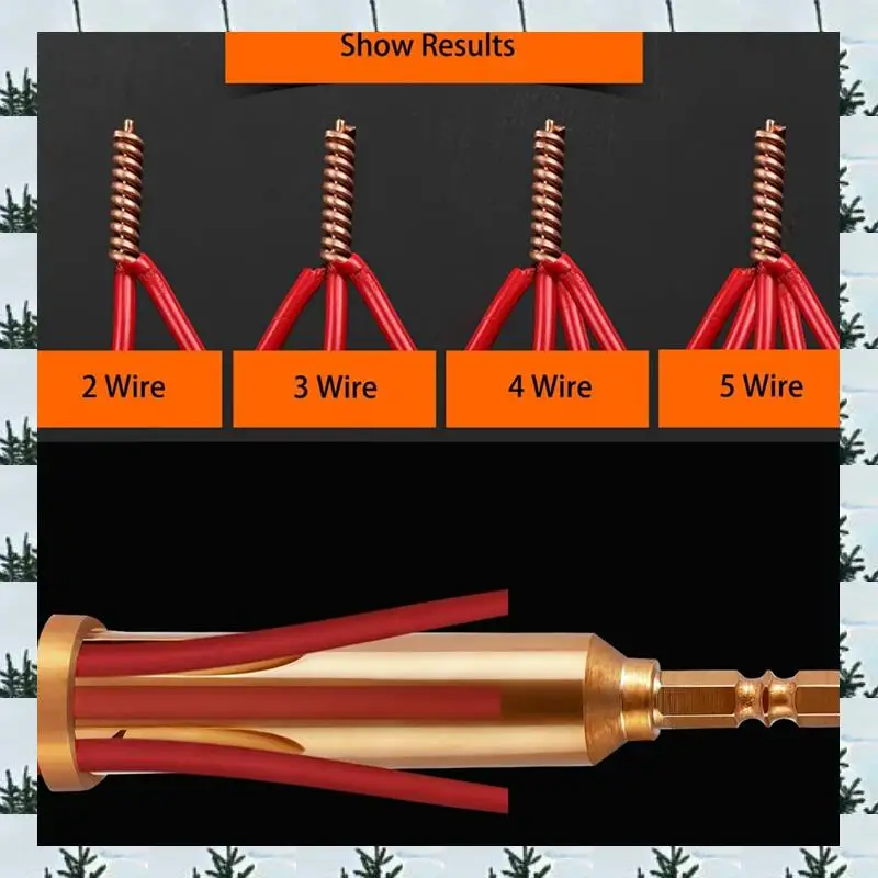 

ABLG 3PCS Wire Twisting Tool Cable Wire Stripper And Twister For Electrical Power Drill, 3 Way/ 5 Way Wire Stripping Tool Durabl
