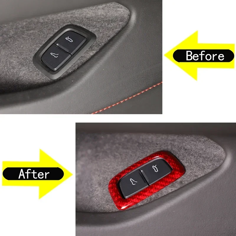

Car Accessories for Chevrolet Corvette C8 2020-2023 Real Carbon Fiber Interior Tailgate Trunk Switch Frame Trim Sticker