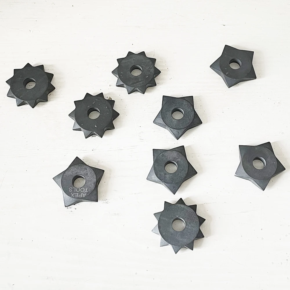 1Pc Diamond Bush Hammer Segments Parts Abrasive Disc Black Gold Material Five Pointed Star And Ten Pointed Star For Stone Tool