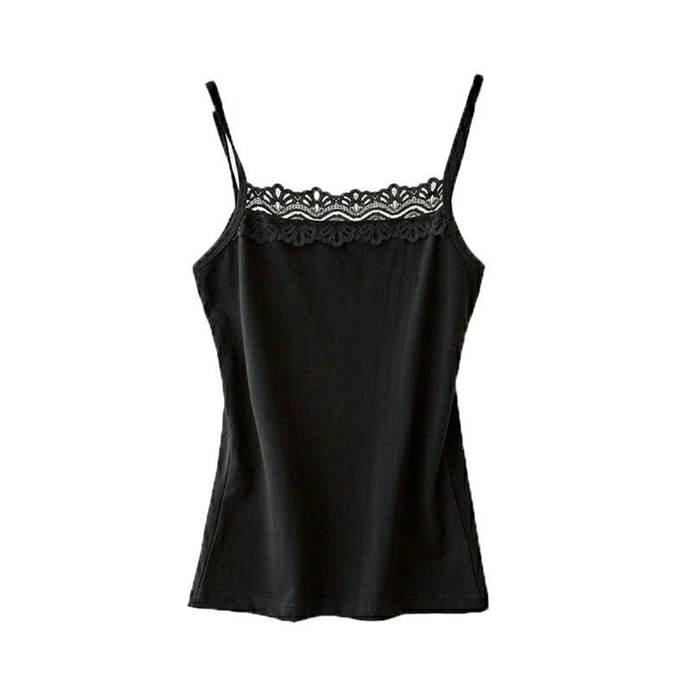 Daily Use Home Wear Black All-Match Camisole Casual All-match Camisole Casual Top Daily Wear High Stretch Fabric