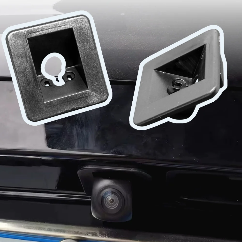 For Kia K3 K3S Car Rear View Camera Bracket Holder Plate Lights Mount Universal Vehicle Reverse Cam Back Up Holder ABS Black