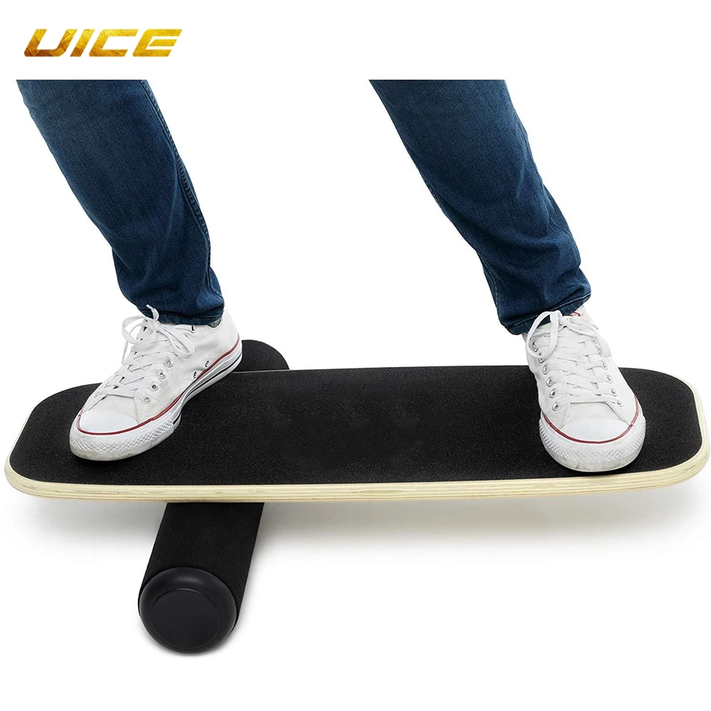 Wooden Balance Board Balance Plate Core Workout For Yoga Twisting Fitness Abdominal Waist Legs Muscles Roller- Board Balancing