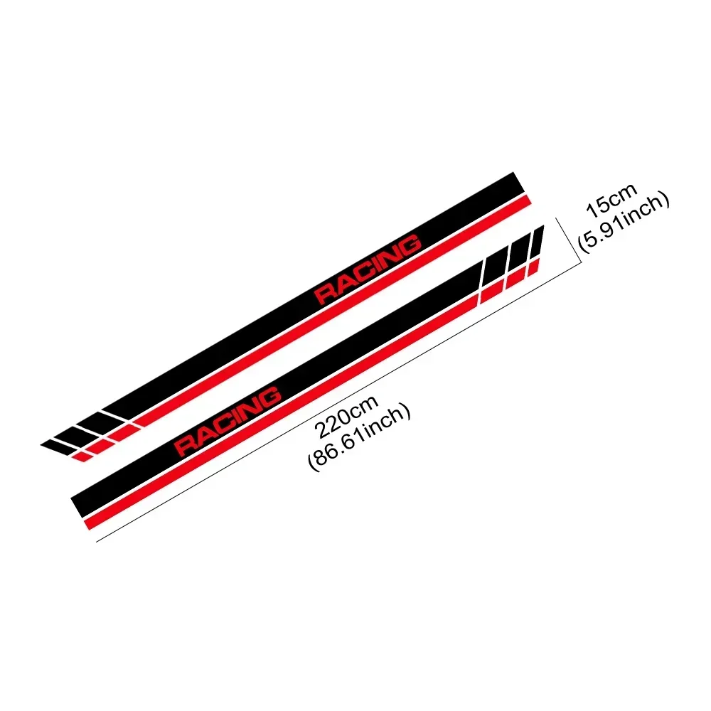 

2PCS Car Racing Stripe Stickes Auto Decor Vinyl Decals Accessories For BMW 3 Series E46 E90 F30 E30 E36 M3 E92 F31 G20 E93 F34