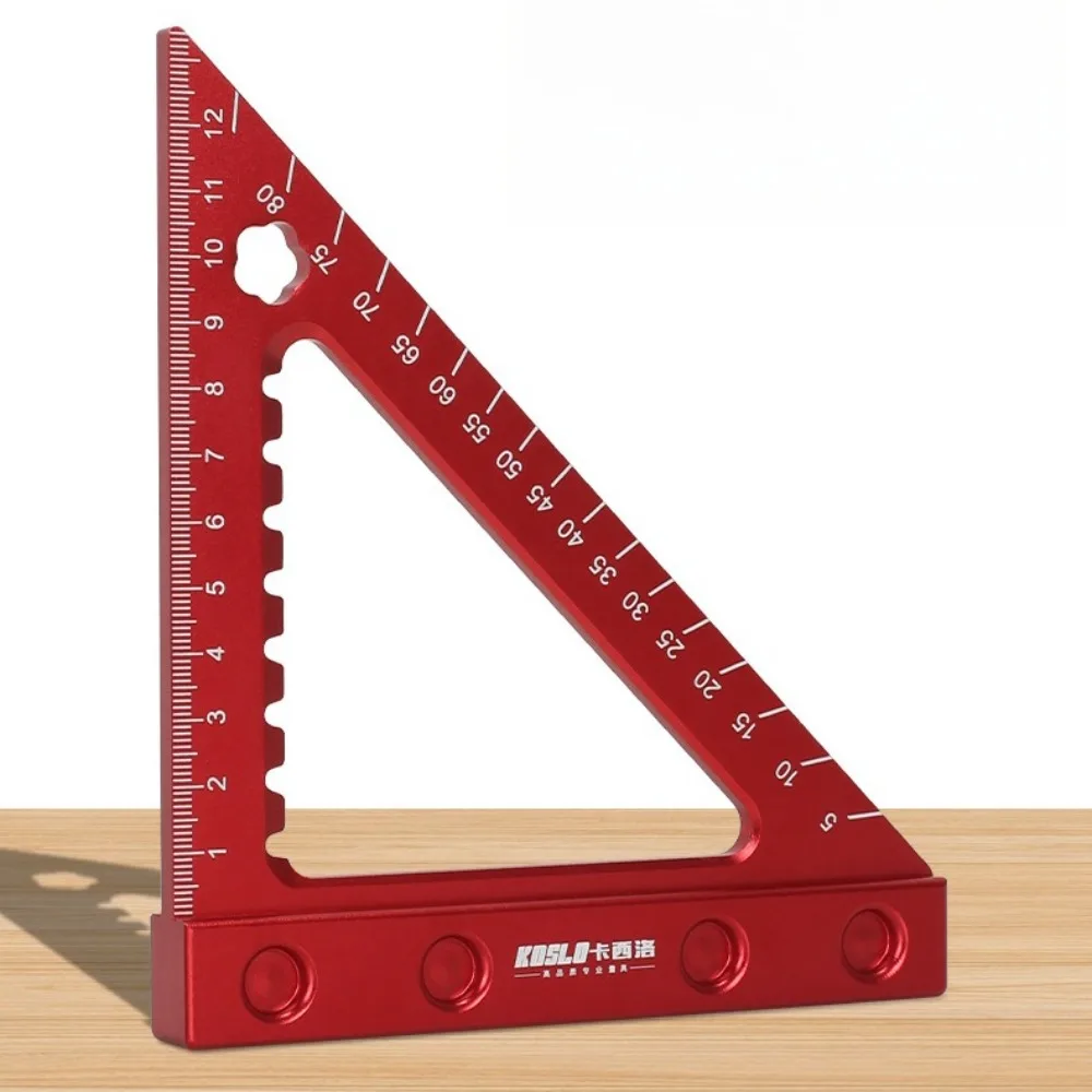 Precision Triangle Angle Protractor Layout Measurement Ruler, 45/90 Degree Right Angle Carpentry Squares Scriber