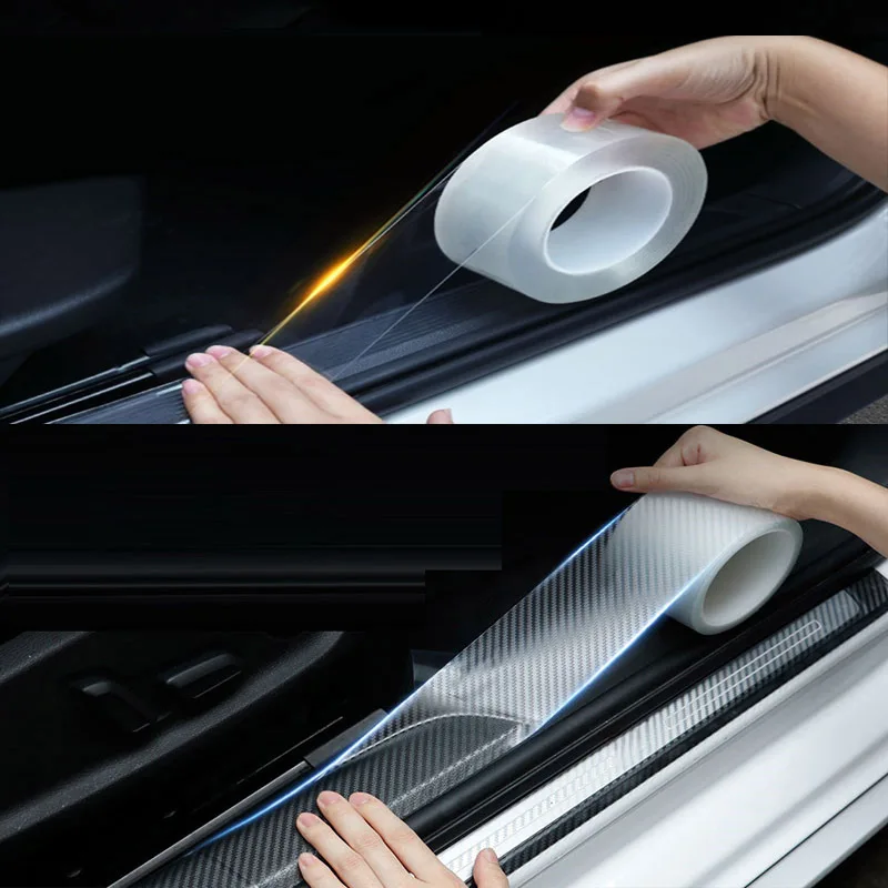 Auto Protector Film Car Stickers Door Edge Protector Anti Scratch Transparent Film Protection Universal Car Door Sill Sticker