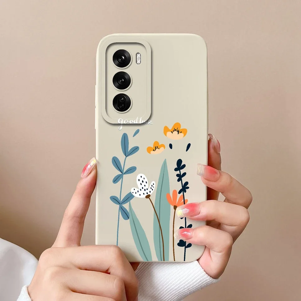 For OPPO Reno12 Pro 5G Case Lovely Dinosaur Liquid Silicone Soft Cases Shockproof Phone Cover For OPPO Reno 12 12Pro Fundas Capa