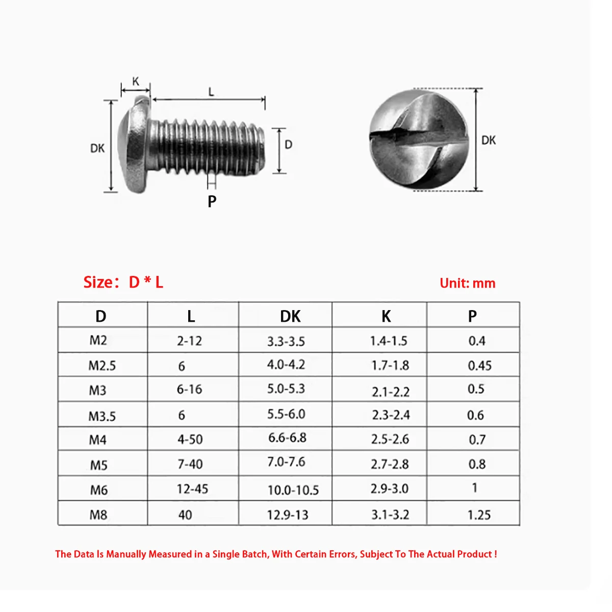 304 Stainless Steel Round Head One-Way s-Groove Anti-Theft Screw One-Way Straight Bolt M2M3M4M5M6M8M10