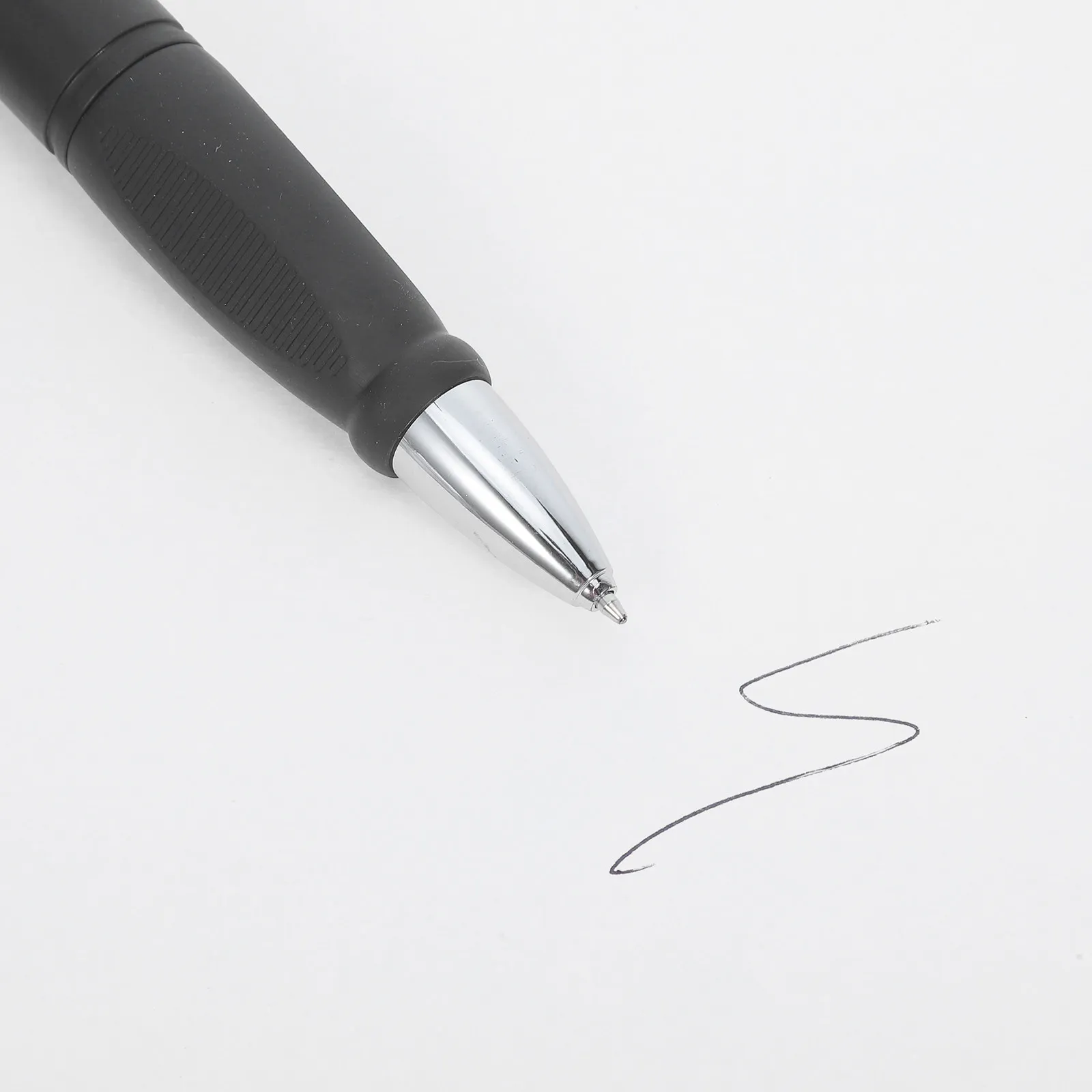 3Pcs Ballpoint Pens Retractable Thick Grip Easy Hold Ergonomic Black Ink 1.0mm Smooth Writing Work School Note Taking Planner