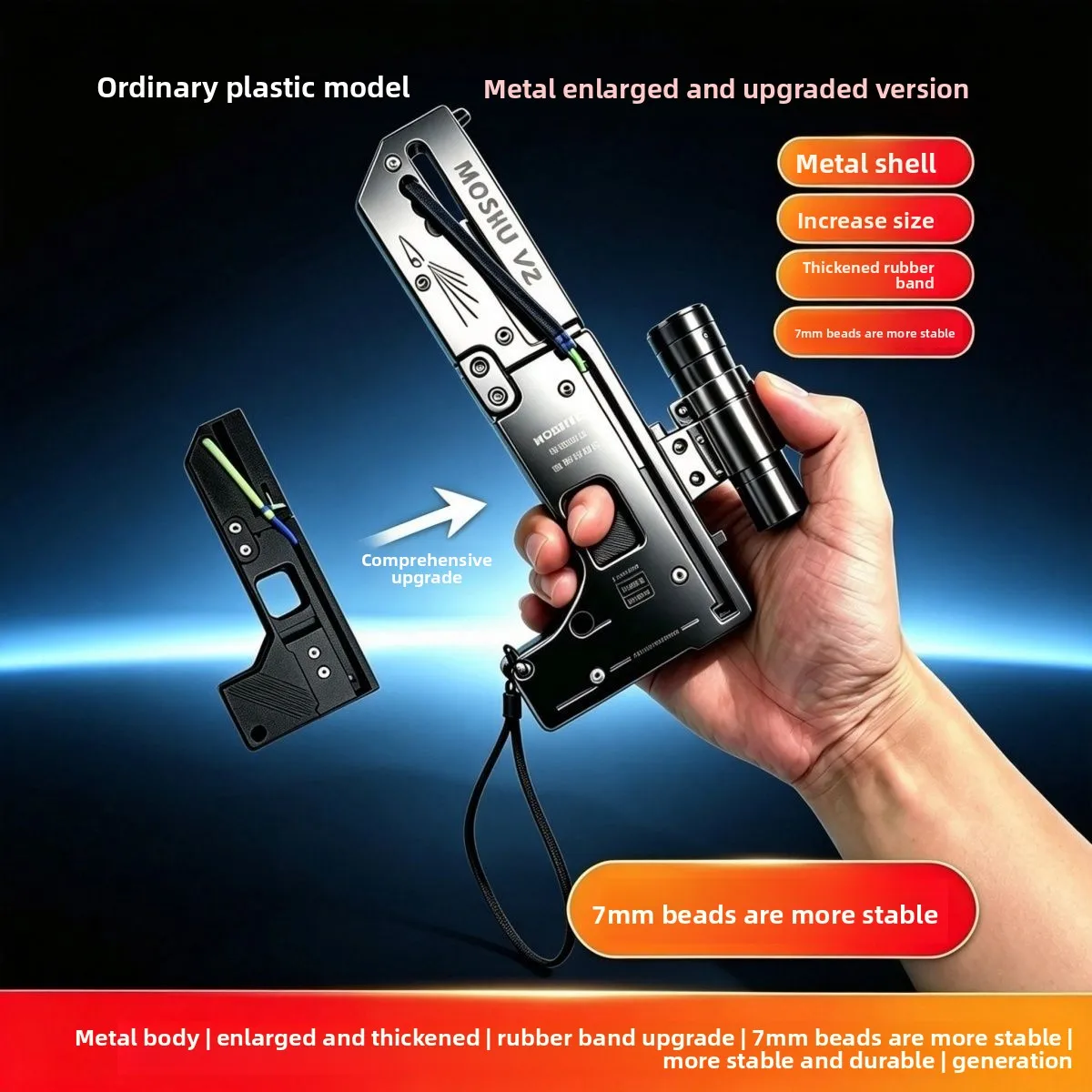 Metal Magic Card Slingshot Foldable Sling Shot Toy LIFE CARD Stress Relief Tool Finger Ring Outdoor Sports Target Shooting EDC