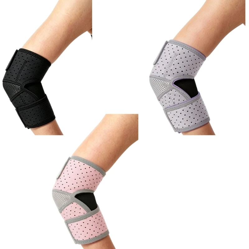 Q84C Breathable Sports Elbow Support Wrap for Tennis Practice, Adjustable Wear for Table Tennis and Home Routines Use