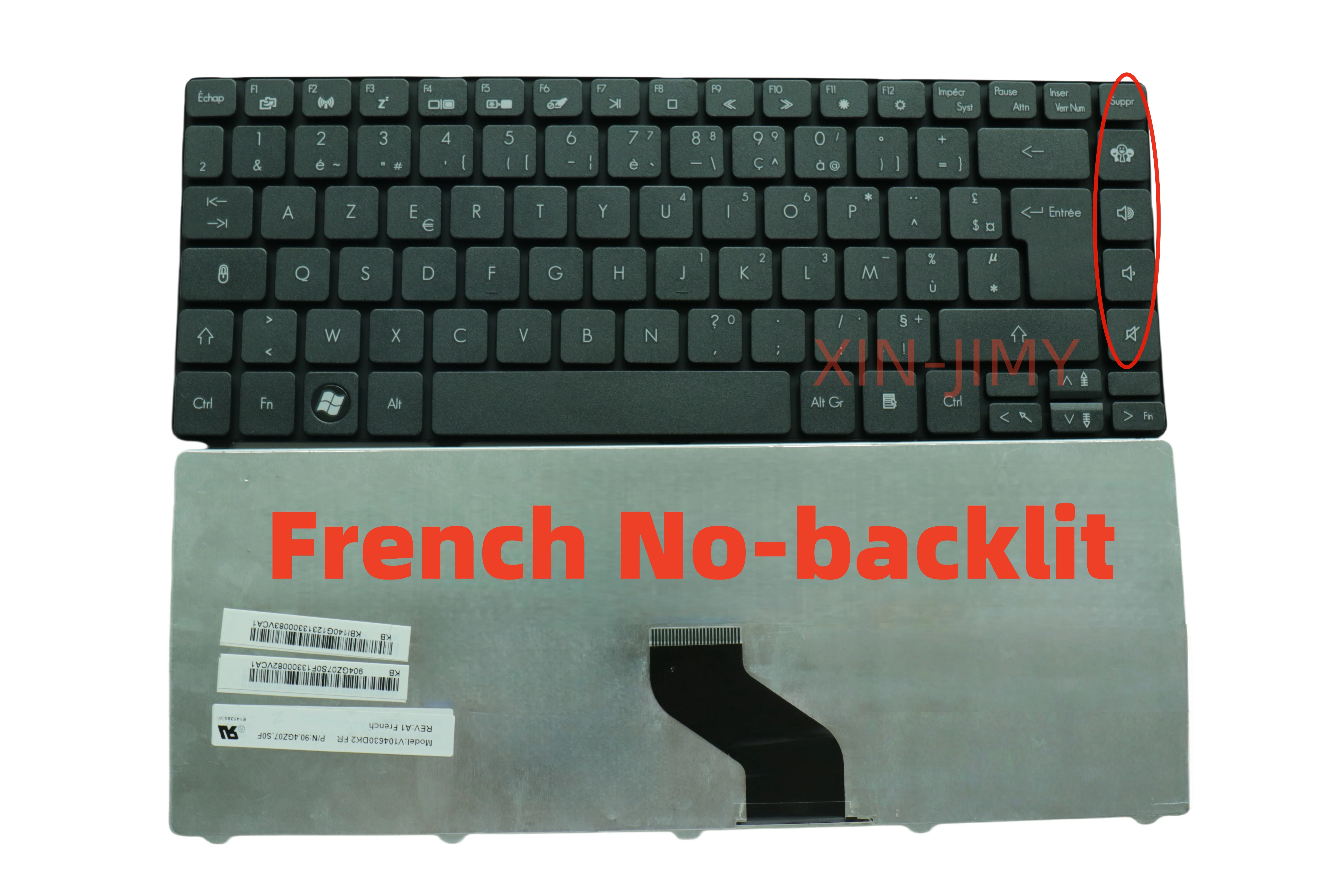 Teclado francês para laptop Acer Aspire 3810 4810T 6 4736G 4740 4741 4741G 4750G FR preto sem retroiluminação