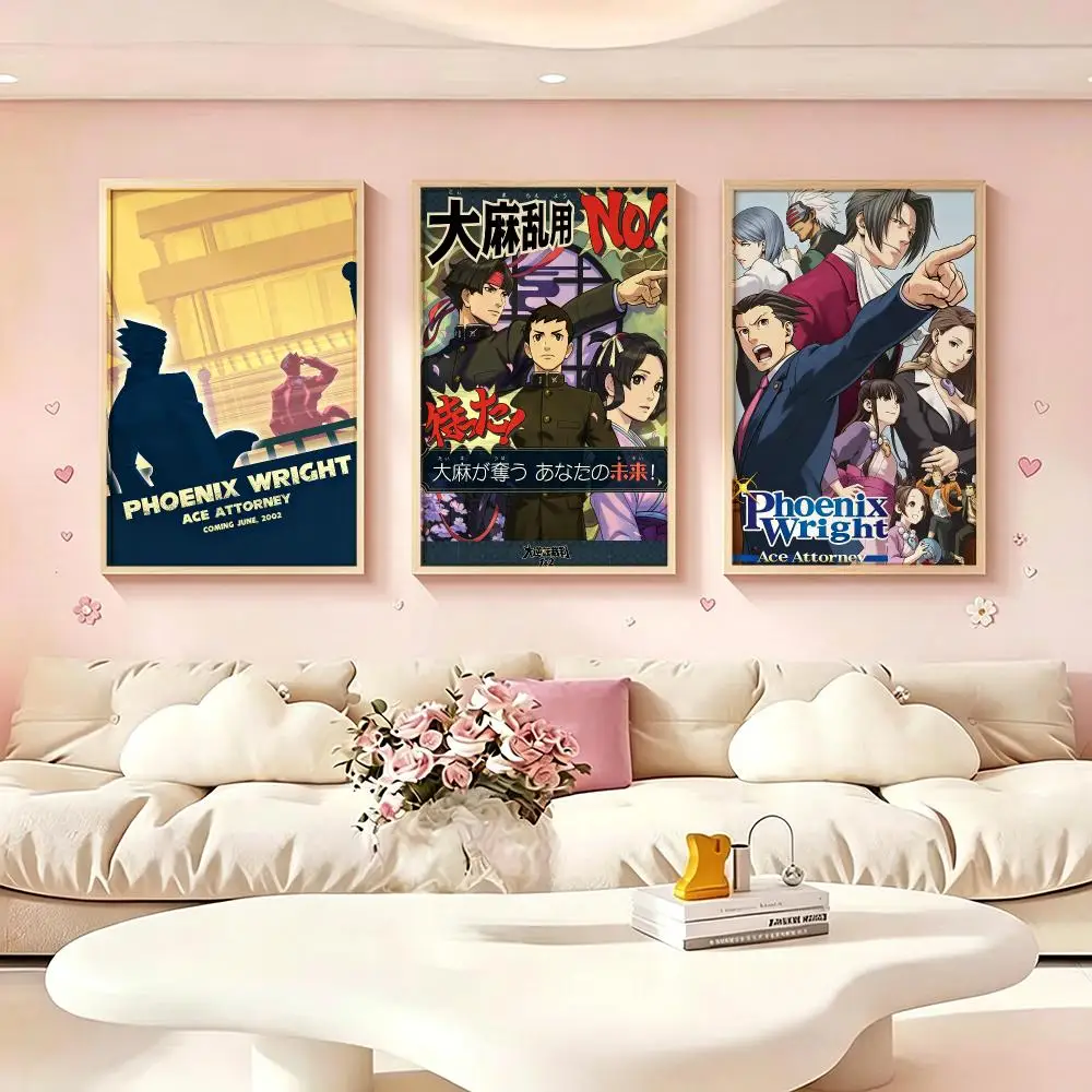Game Ace Attorney Poster Poster HD Printing Dreamy Style Wall Art Home Decor For Living Room Bedroom Gift Giving
