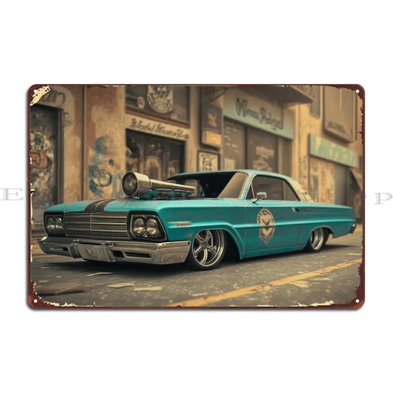 Lowrider Metal Sign Cinema Pub Living Room Design Custom Tin Sign Poster