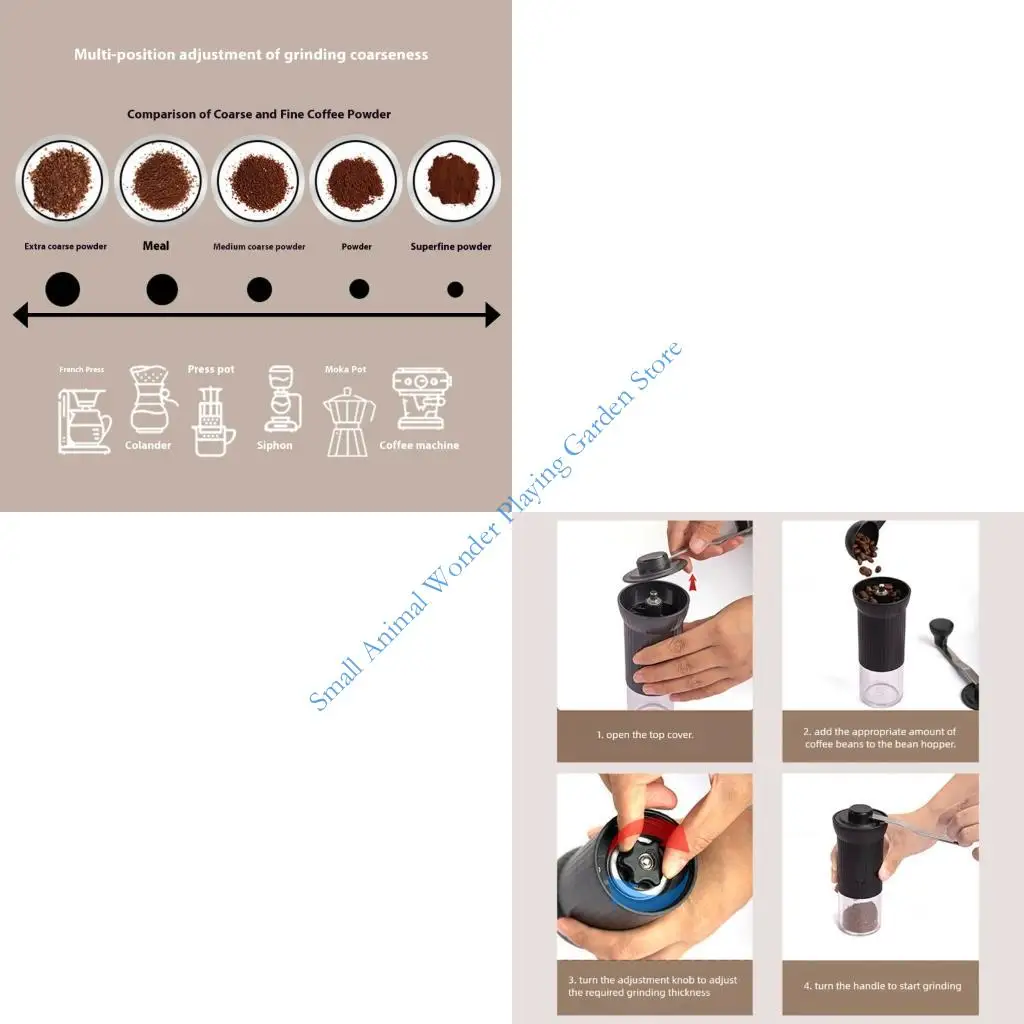 

C9GC Ergonomic Manual Coffee Mill Nonrust Steel Cores Camping Kitchens Essential Tool