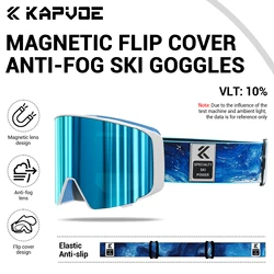 Kapvoe Color Photochromic Ski Goggles Men Snowmobile Anti-Fog Snowboard Goggles Women Ski Equipment UV400 Color Youth Winter