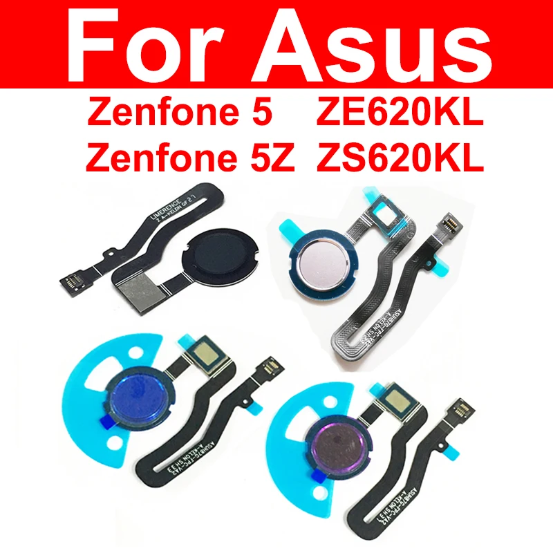 Home Button FingerPrint Touch ID Sensor Flex Cable Ribbon For Asus Zenfone 5 ZE620KL 6.2\