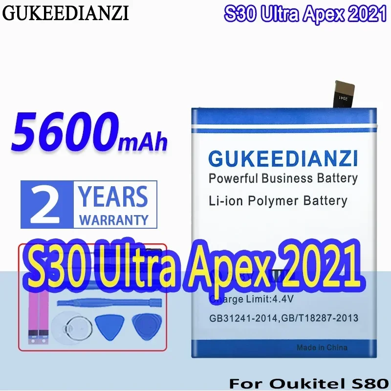 

Аккумулятор GUKEEDIANZI большой емкости 5600 мАч для Oukitel S80/для iHunt S30 Ultra Apex 2021, аккумулятор для мобильного телефона