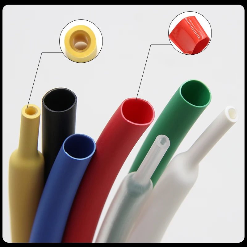 1M 4 6 8 12mm 16mm Blue Yellow Heat Shrink Tube with Glue Adhesive Lined 4:1 Dual Wall Tubing Sleeve Wrap Wire Cable Kit