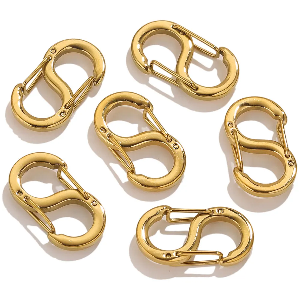 

4 шт., карабины для ключей из нержавеющей стали