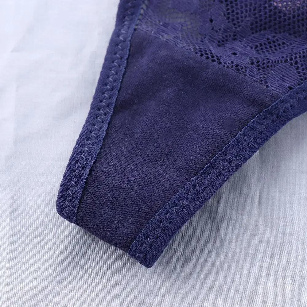 تنفس إغراء جوفاء مثير Underpant منخفضة الخصر الفتيات سراويل زهرة G-سلاسل الإناث ملخصات الدانتيل ثونغ