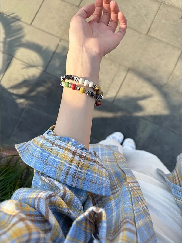 

Американская ретро-рубашка в клетку с длинным рукавом для женщин, весна 2026, новый стиль, для ношения как под одежду, так и поверх нее, верхняя одежда, повседневная, деловая, для поездок на работу