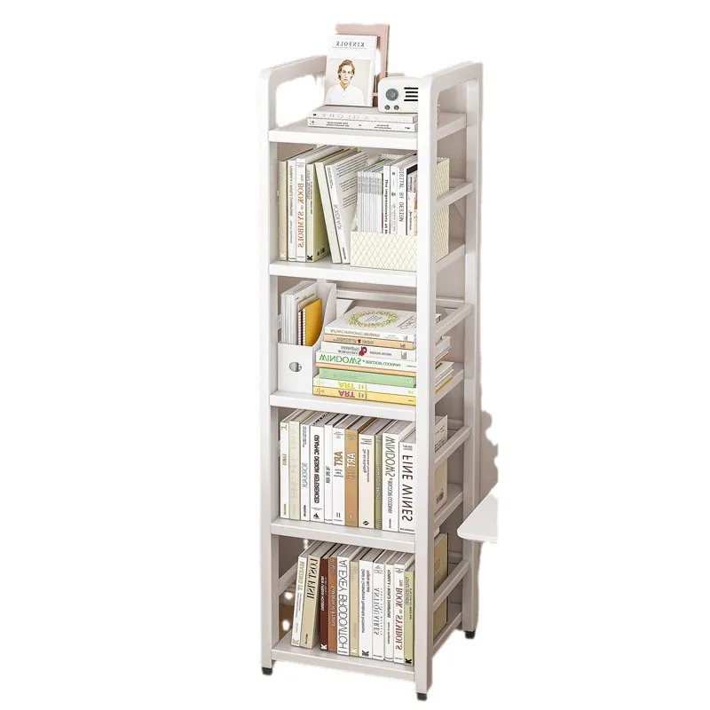 

Bookshelf shelf Floor-to-ceiling multi-layer storage frame Wrought iron, small bookcase next to the desk of the household shelf