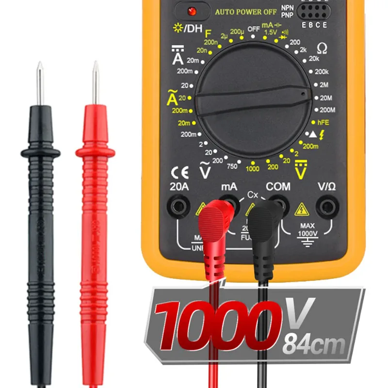 DT9205A Digital Multimeter AC/DC Transistor Tester Electrical NCV Test Meter Profesional Analog Auto Range Multimetro