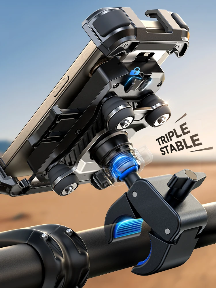 Joyroom 오토바이 전화 마운트 오토바이 핸들 바에 대 한 방진 전화 홀더 4.7-7 "전화 JR-ZS498에 대 한 자전거 전화 마운트