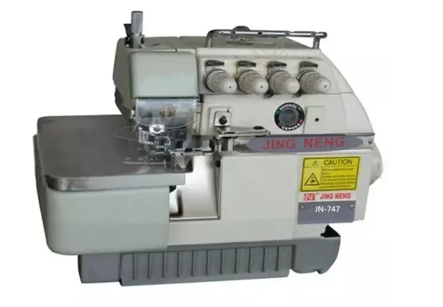 JN-747 High Speed 4 Thread Flat Bed Overlock Industrial Sewing Machine