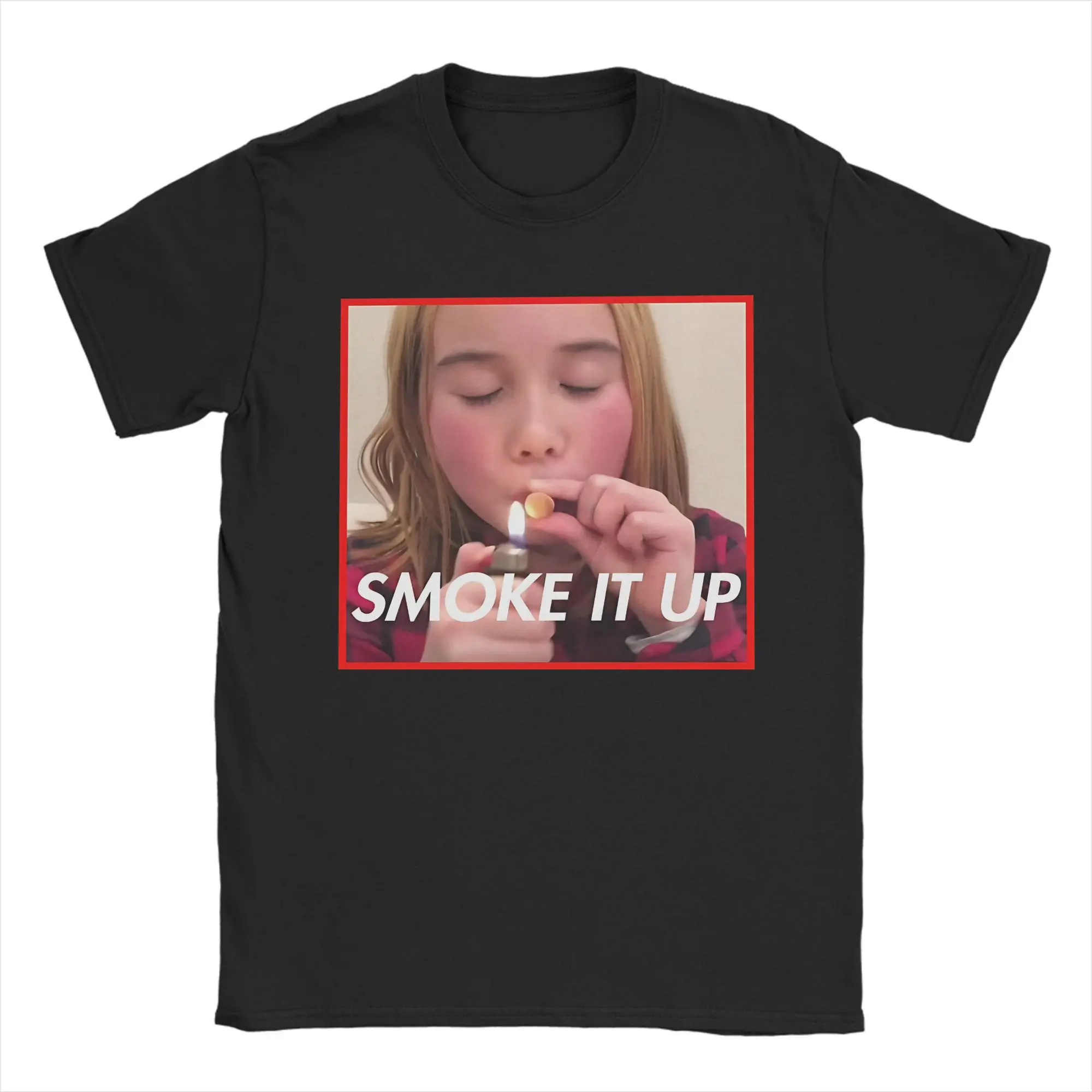 Vintage T Shirt Summer Lil tay smoke it up Leisure T-Shirts Cotton Tshirt for Men Awesome Plus Size Short Sleeve Tops