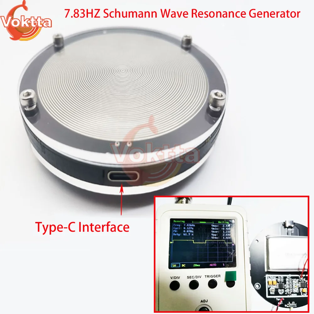 7.83HZ Schumann Wave Resonance Generator Ultra-low Frequency Pulse wave Generator Audio Resonator Type-C Interface Rechargeable 