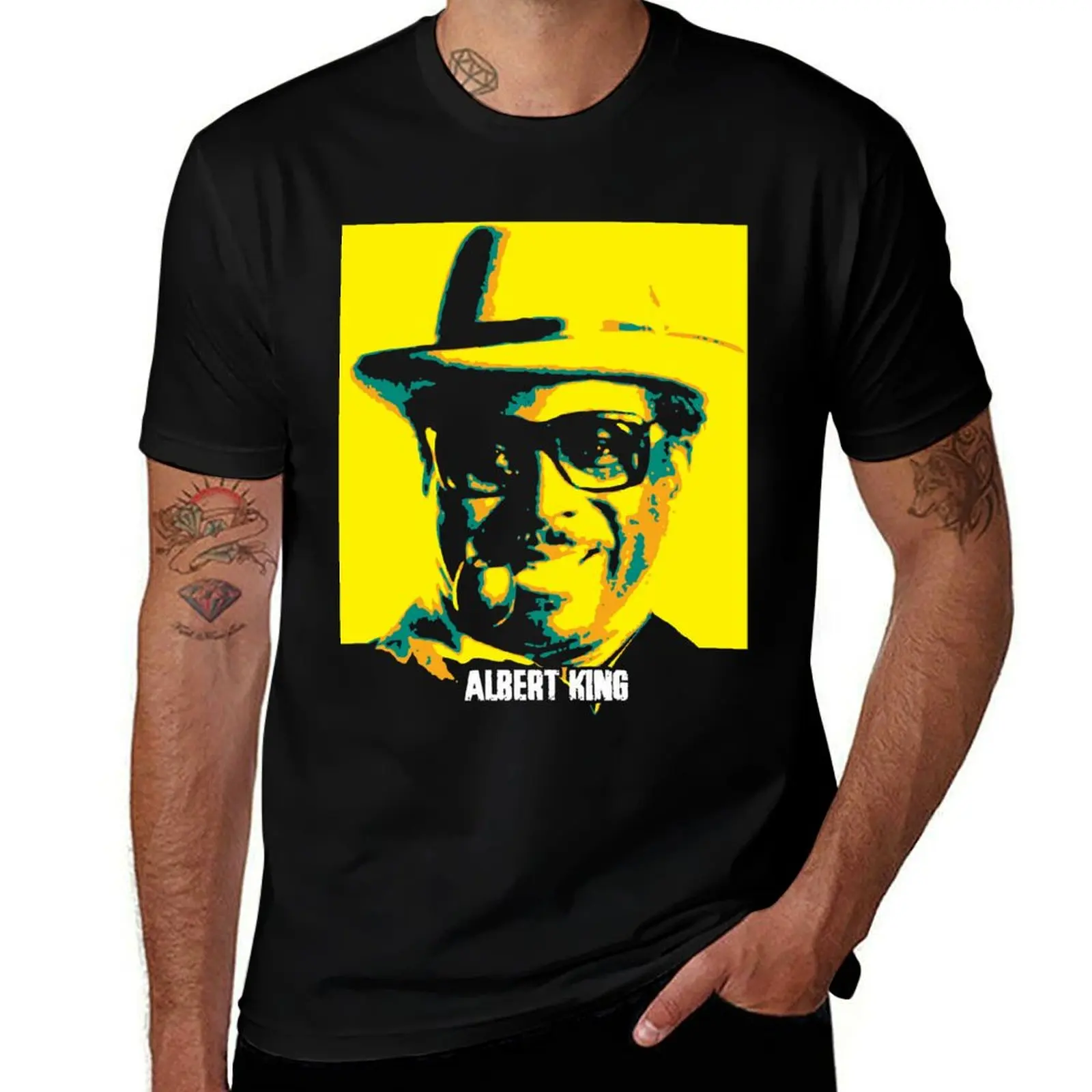 

Albert t Albert Guitarist mens Gift graphic Nelson V4 Idea Blues American T-Shirt men shirt t cotton 100% shirts Gifts Cute King