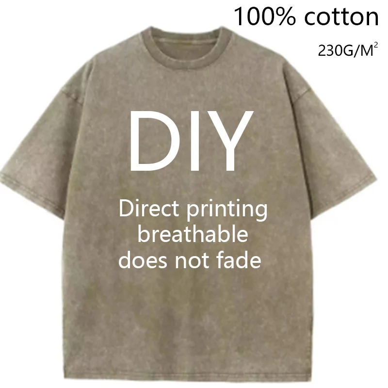 HipHop T Shirt Streetwear Men T Shirt Personalized Printed Tshirt Cotton Men Oversize Harajuku Men Vintage Custom Short Sleeves