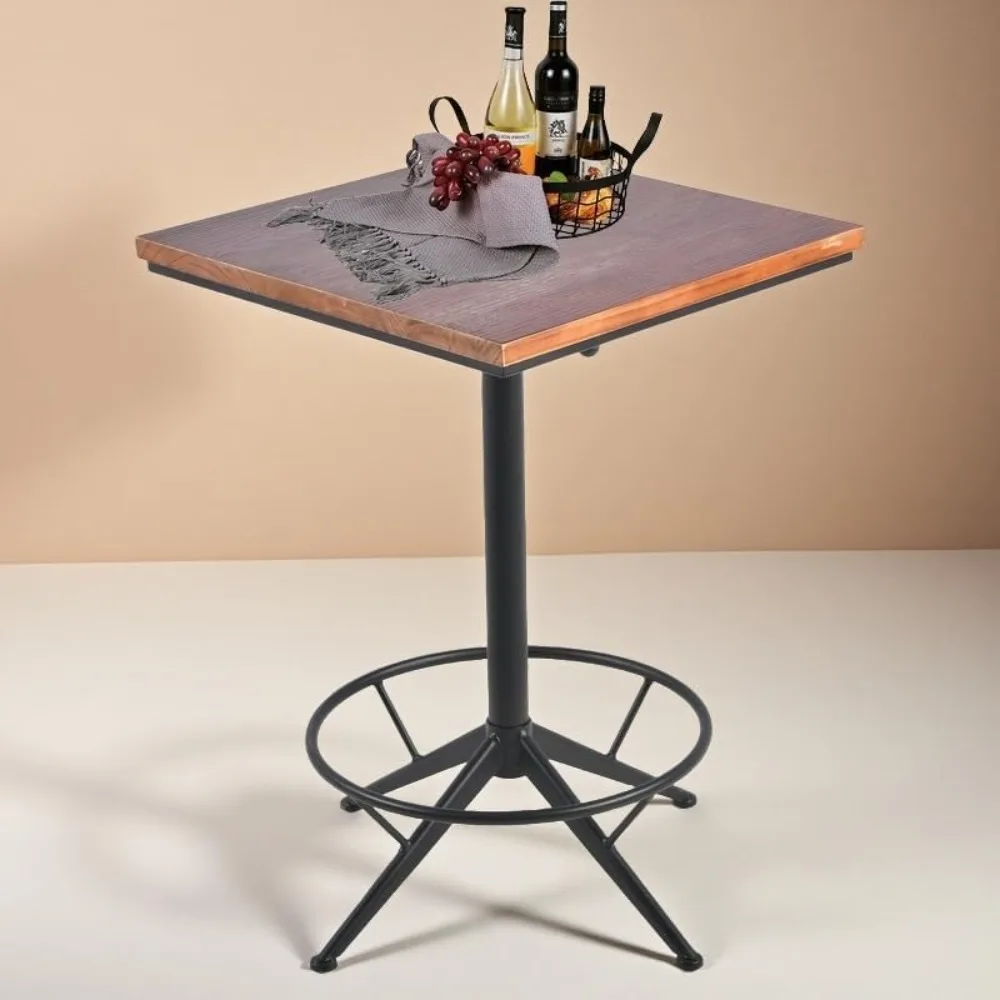Bar Table 30.3-35.5inch Height Adjustable Small Bostro Table in Living Room Square Dinner Table for Kitchen Dining Ro