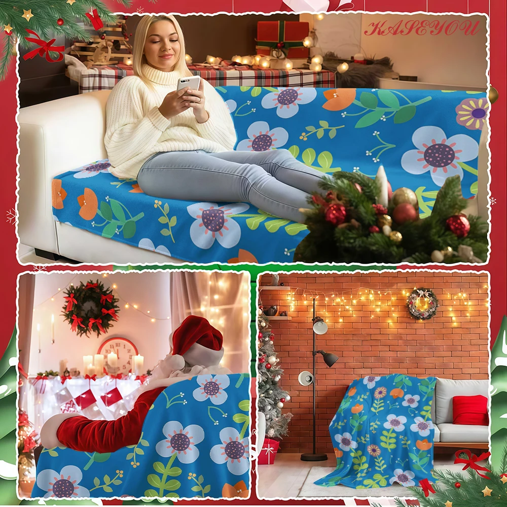 Cottage Core Fade Resistant Queen Size Extra Warm Velvety Lap Blanket Great for Spooky Halloween Cozy Christmas Nights