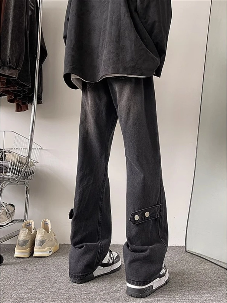 

Мужские джинсы Bla прямого кроя, весна-осень, стильные, модные, зауженные, на молнии, классический американский стиль, молодежная мода