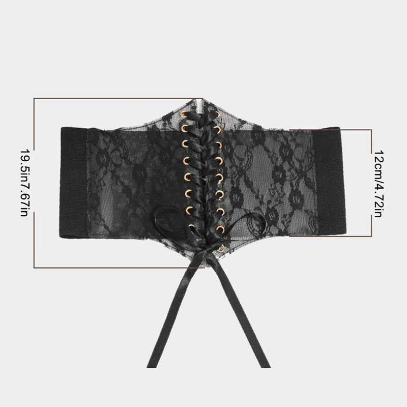 Modeladores de corpo feminino rendas até cinto espartilho cinto topos underbust sem alças bustier malha pura cincher cinto largo