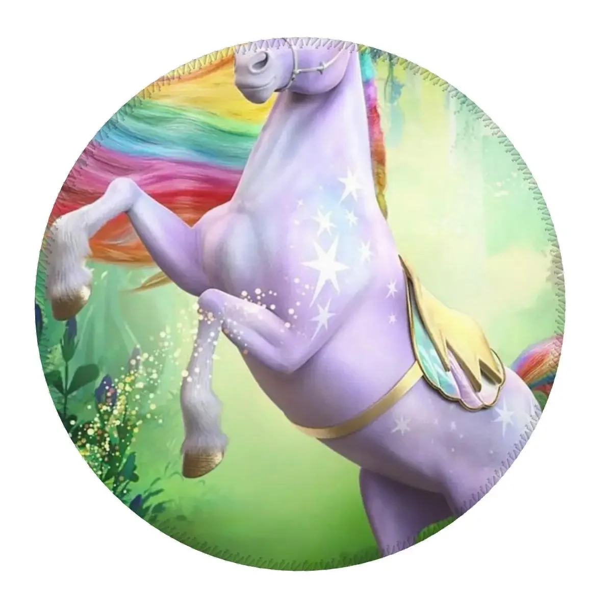 Unicorn Academy Round Mouse Pad Computer Keyboard Mouse Mat Gaming PC Desk Mat Office Accessories Table Mats