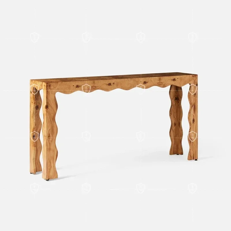 

Medieval retro console table, French strip case, side view table, aisle corridor, wall-mounted console cabinet, Nordic