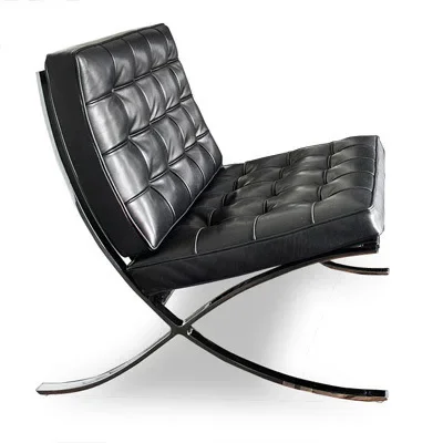 

Barcelona chair Italian leather living room is very simple. Designer sofa chair balcony leisure simple fashion chair.