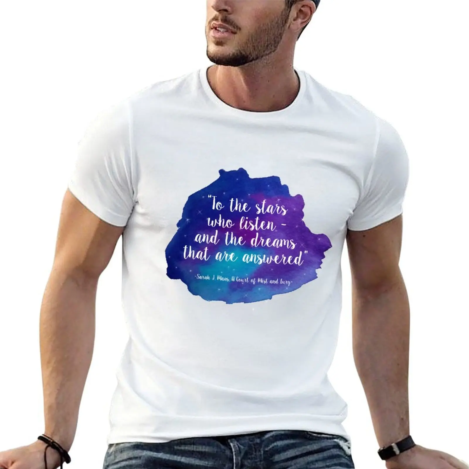 

A Court of Mist and Fury - Watercolour Quote T-Shirt t shirt man plain man t shirt luxury T-Shirt