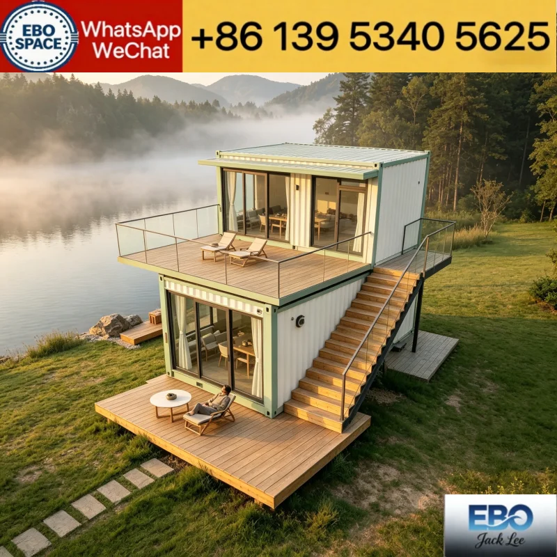 Prefabricated Expandable Container House Steel Frame Expand Tiny Cabin Complete Sanitary Facilities Included