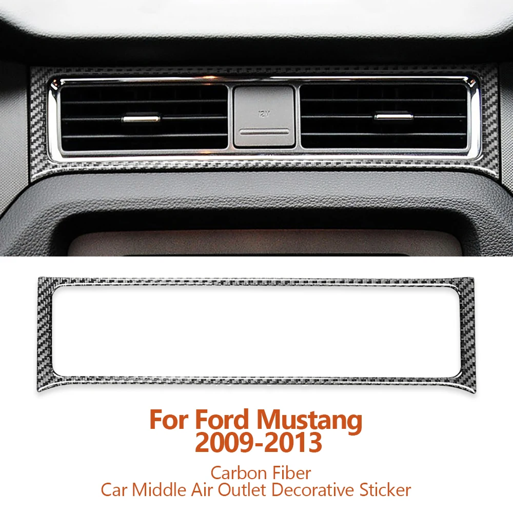 

For Ford Mustang 2009-2013 Styling Carbon Fiber Car Center Console Air Outlet Decorative Sticker Auto Interior Modify Accesorios