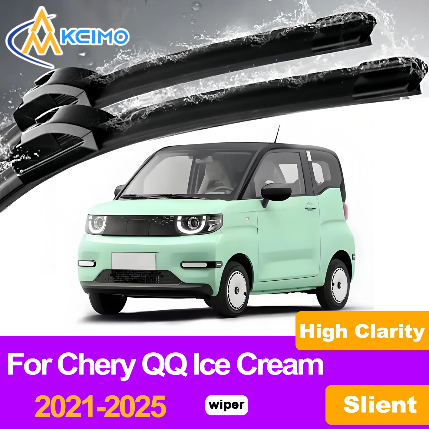 

KCIMO 2PCS Front Windshield Wiper Blades For Chery QQ Ice Cream 2021-2025, Quiet Operation No Streaks No Smears Clear Windshield