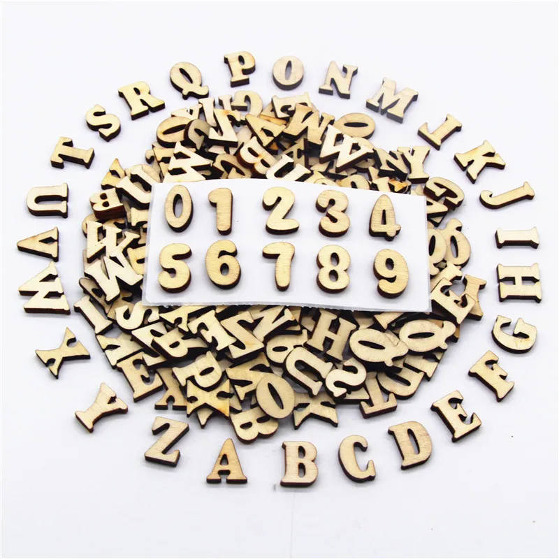 wholesale  Rustic Style Capital Wooden Letters Alphabet Wood Cutout  Discs Patchwork Scrapbooking Arts Crafts DIY Decoration