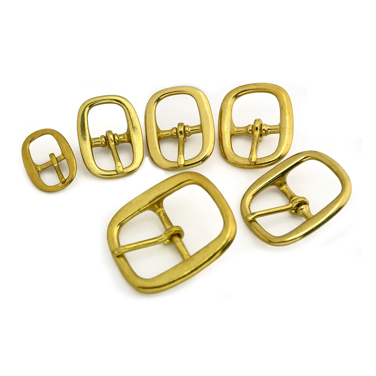 Ottone Tri Glide Fibbia Della Cintura Medio Center Bar Fibbia Singolo Spille Ovale per il Mestiere Del Cuoio Della Cinghia Del Sacchetto Cavallo