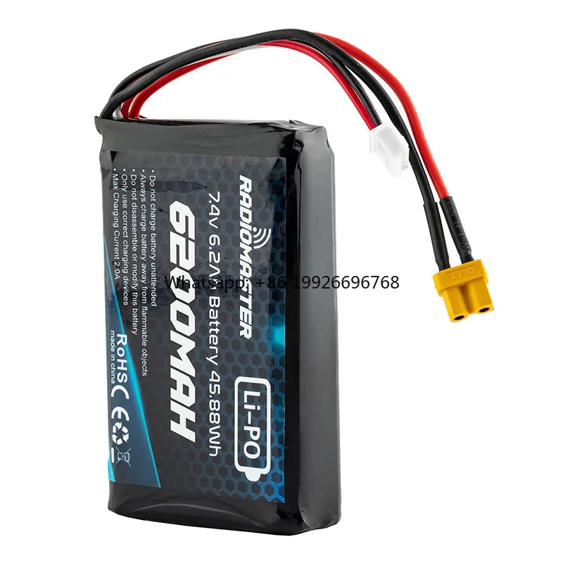 

RadioMaster TX16S Boxer 2S 7.4V 6200mAh LiPo Battery for RC Transmitter Accessories Long Flight Time High Capacity factory