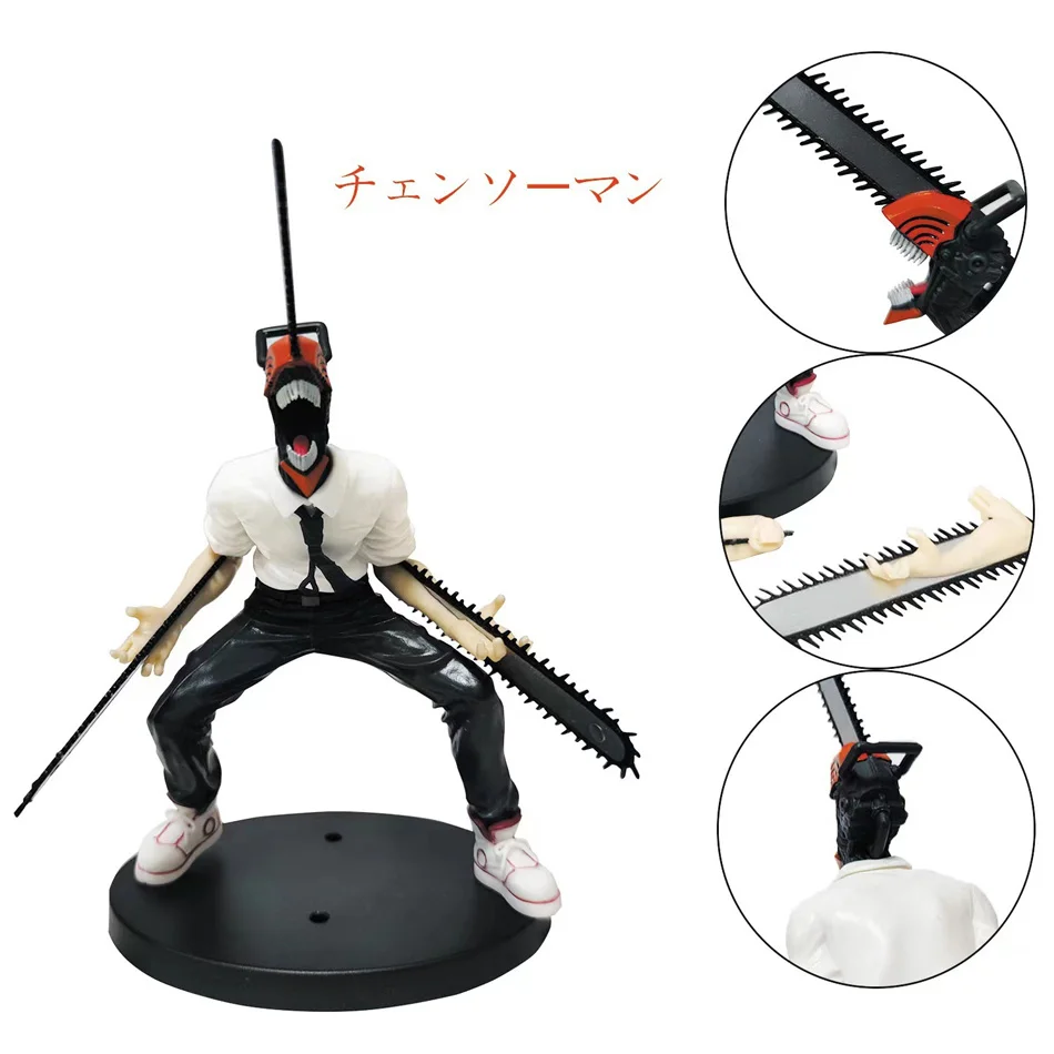Chainsaw Man Anime Three Figure Power Denji Action Figure PVC Chainsaw Man Power Figurine PVC Adult Collection Model Doll Toys